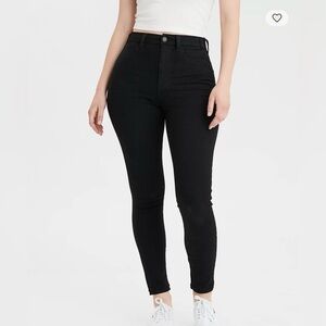 Anerican Eagle curvy super hi-rise jegging. Rich Black. Like new
